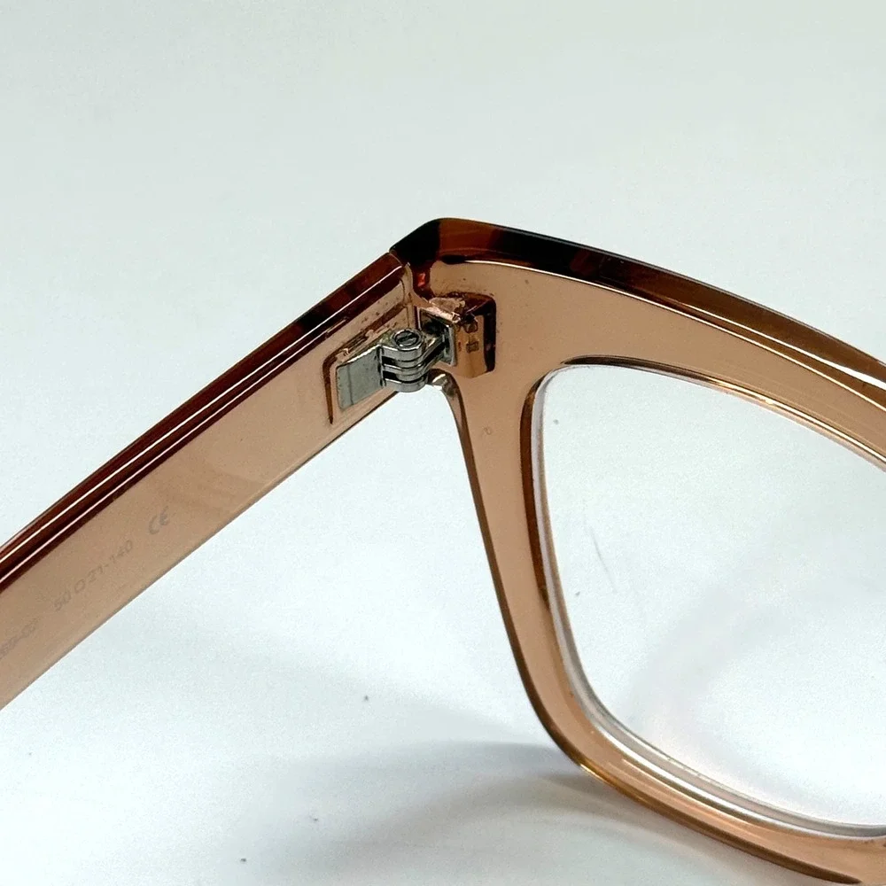 Zeelool VFT0269-02 Eyeglasses Frame Only 50-21-140 Champagne Chunky Full Rim